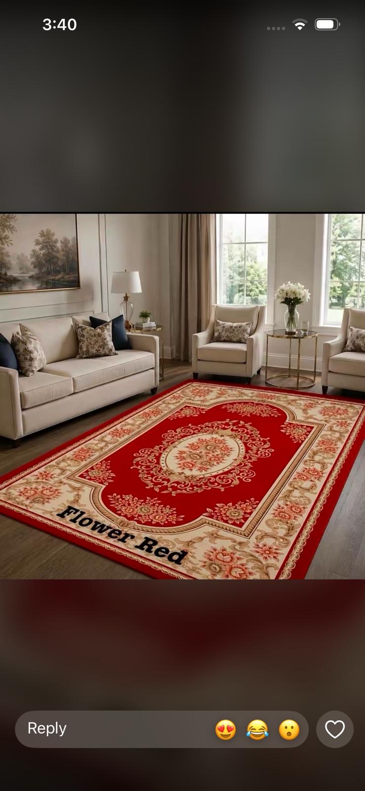 Flower Red Rug